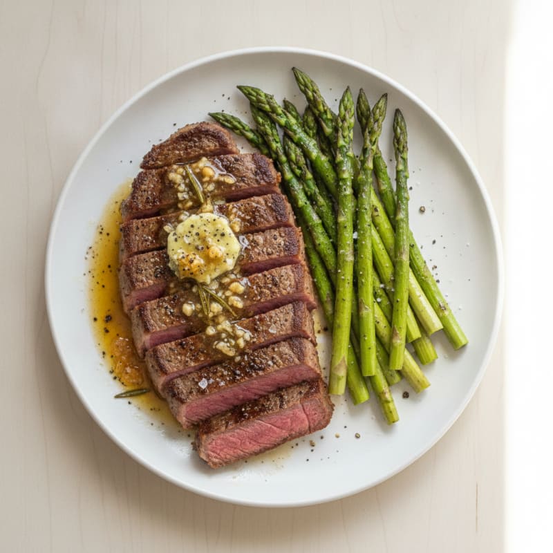 Pan-Seared Steak with Garlic Herb Butter