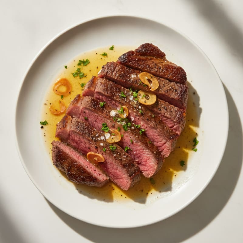 Pan-Seared Steak with Garlic Butter