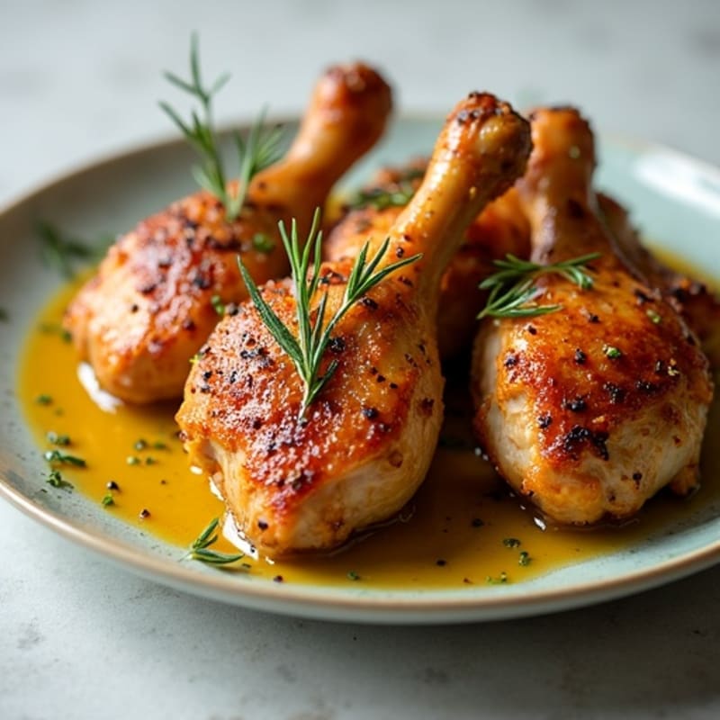 Crispy Herb-Roasted Chicken Thighs with Garlic