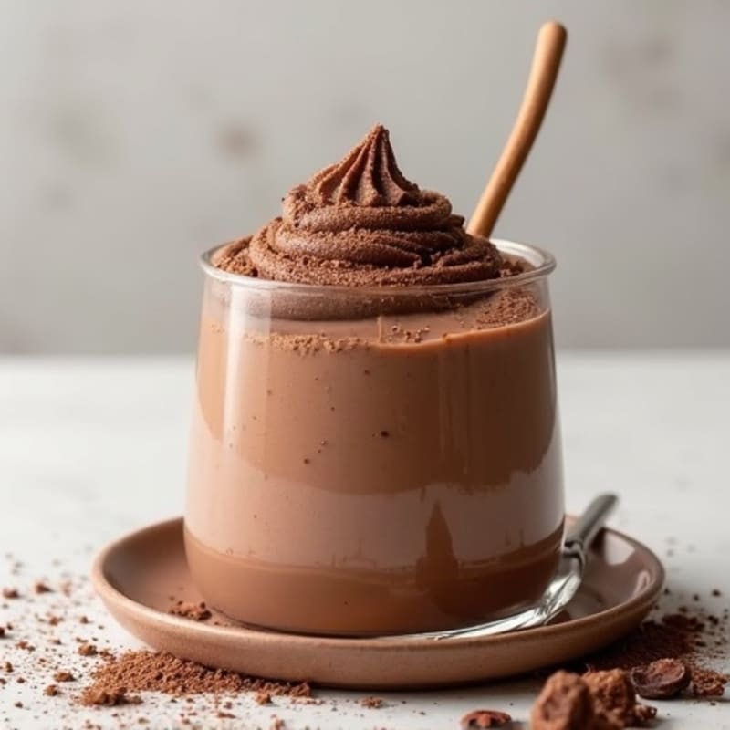 Silky Chocolate Protein Pudding with Greek Yogurt