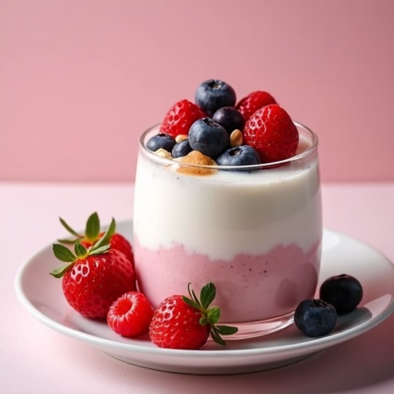 Greek Yogurt Protein Mousse with Fresh Berries
