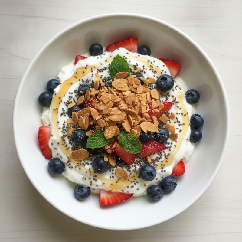 Creamy Greek Yogurt Parfait with Berries and Chia