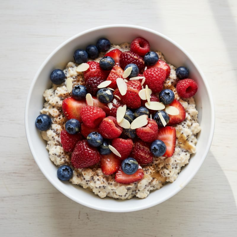 Berry-Almond Overnight Oats