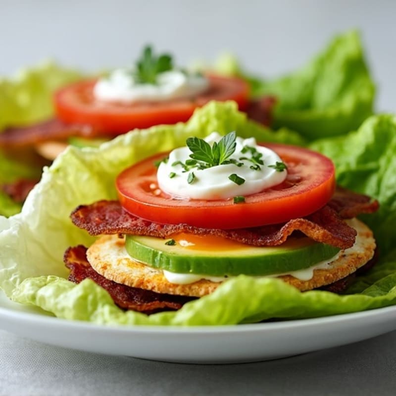 Crispy Bacon, Fresh Avocado, and Tomato Lettuce Wraps