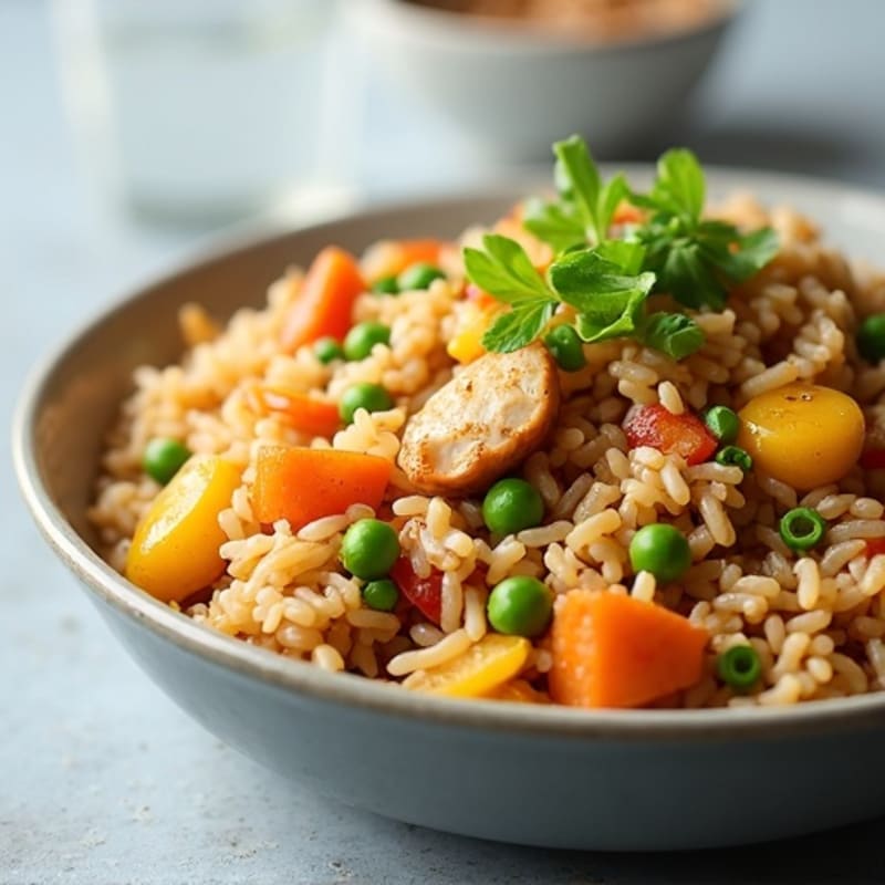 Healthy Chicken and Vegetable Fried Rice