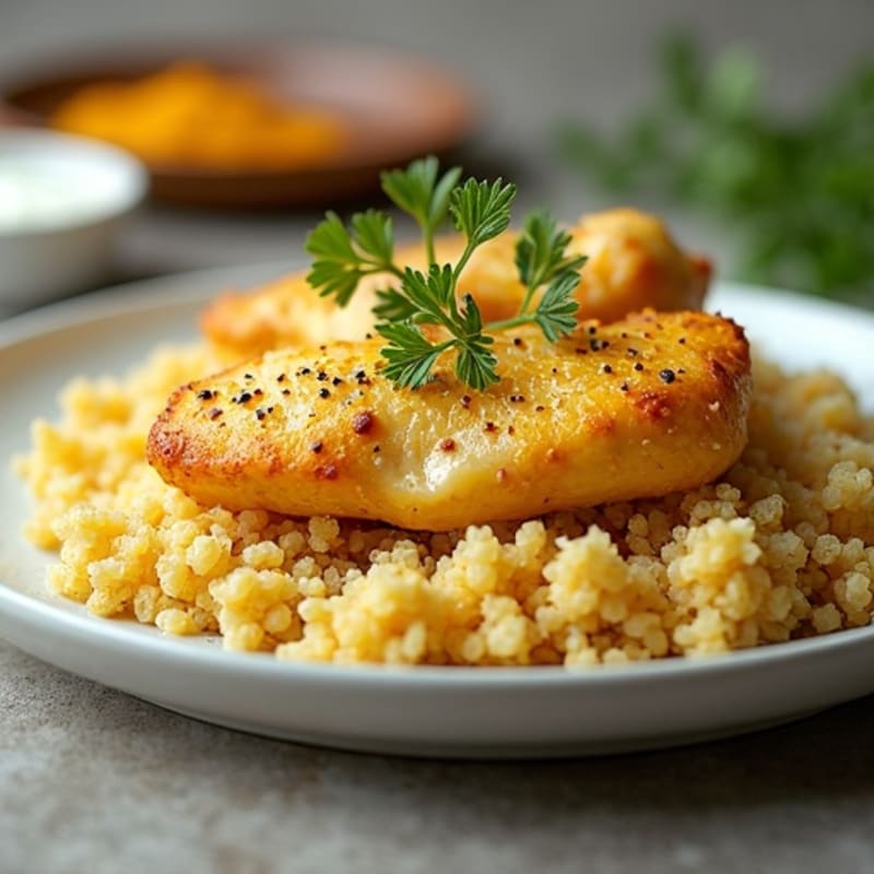 Creamy Golden Spiced Chicken with Fluffy Quinoa