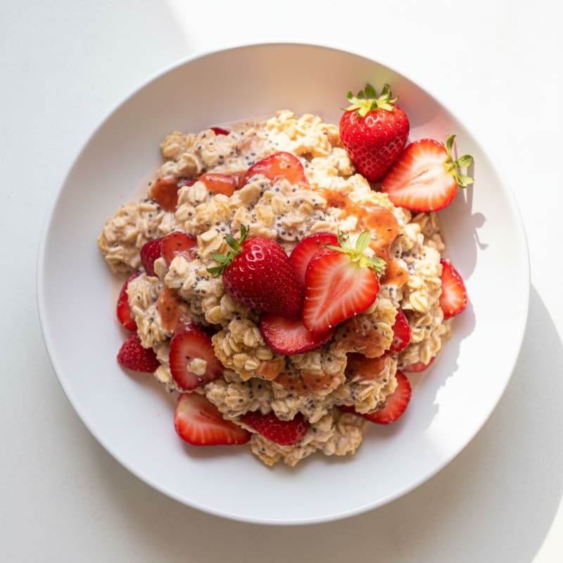 Strawberry Shortcake Overnight Oats