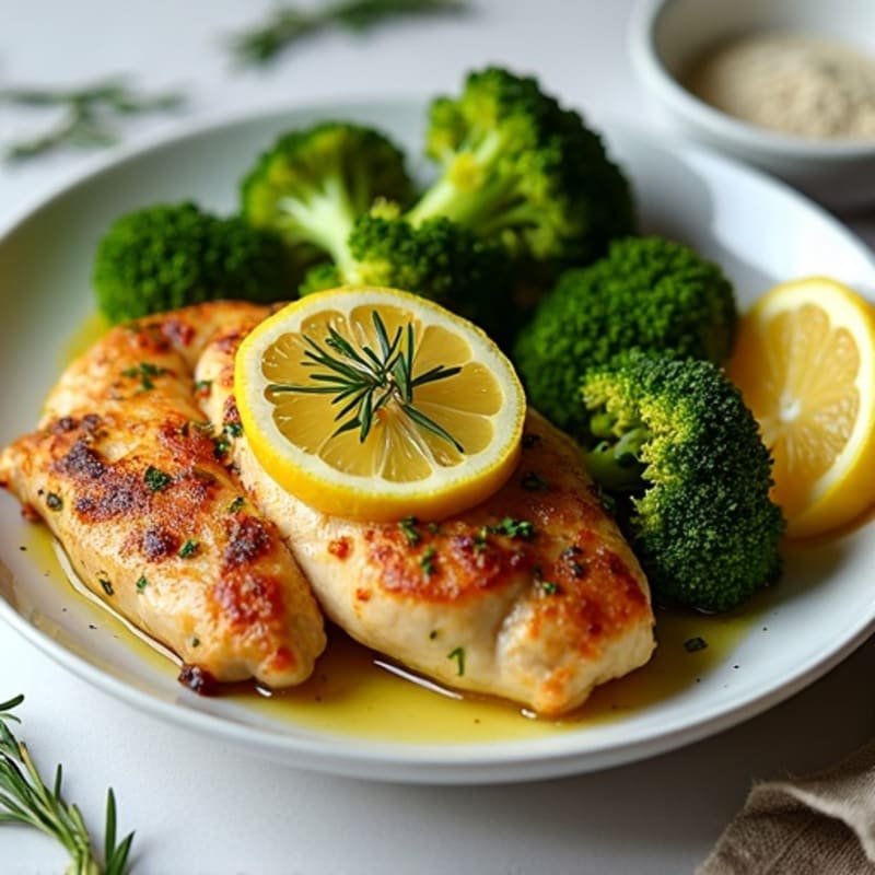 Sheet Pan Lemon-Herb Roasted Chicken with Crispy Broccoli