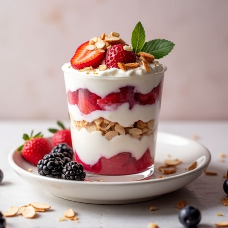 Creamy Greek Yogurt Protein Parfait with Mixed Berries