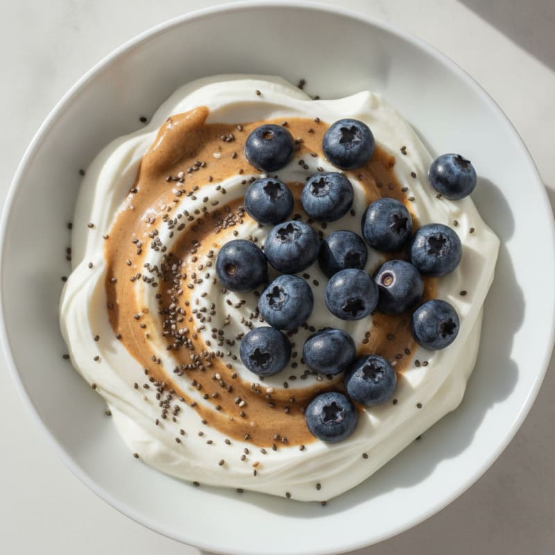 Silky Greek Yogurt Bowl with Chia Seeds and Almond Butter