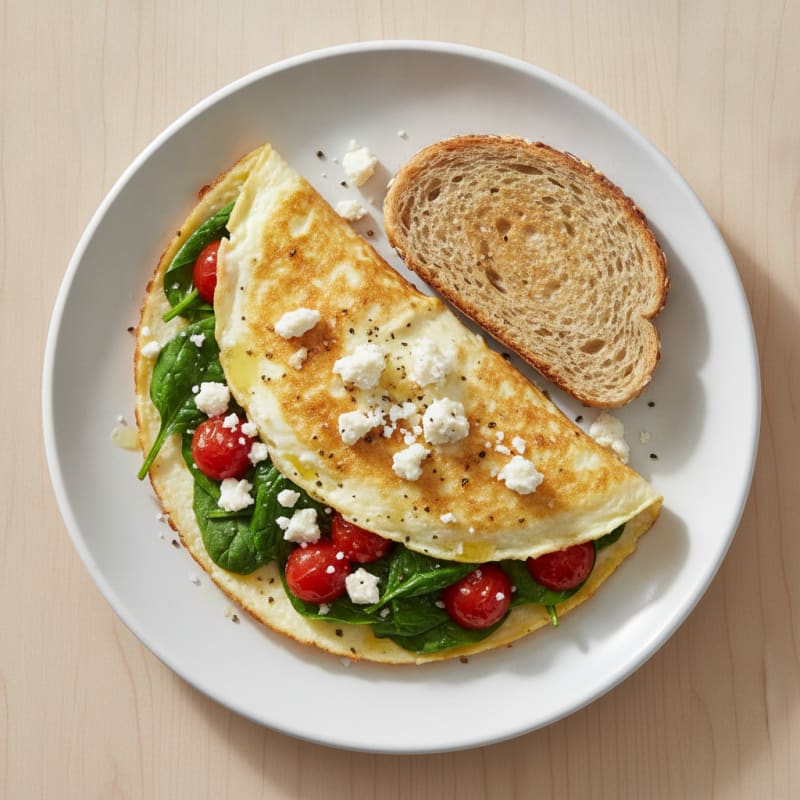 Spinach and Tomato Egg White Omelette