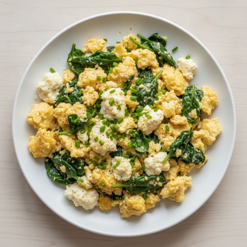High Protein Cottage Cheese Scrambled Eggs