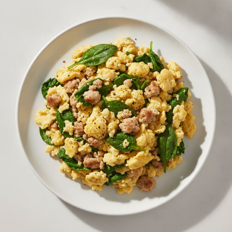 Protein-Packed Scrambled Eggs with Turkey Sausage