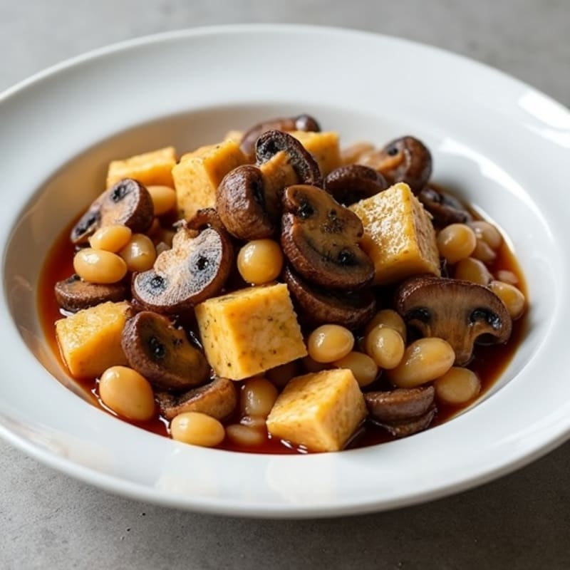 Red Wine Braised Mushrooms with Pearl Onions