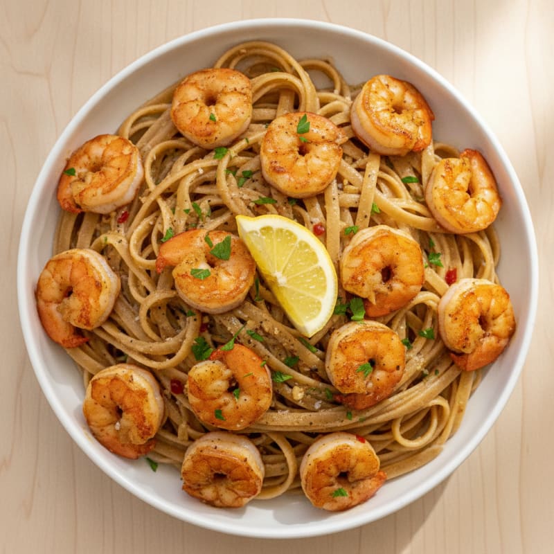 Garlic Butter Shrimp Scampi with Linguine