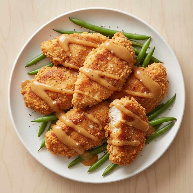 Buttermilk Fried Chicken with Honey-Mustard Glaze