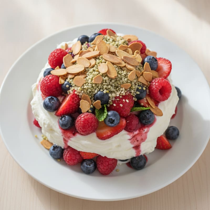 Greek Yogurt Protein Parfait with Mixed Berries