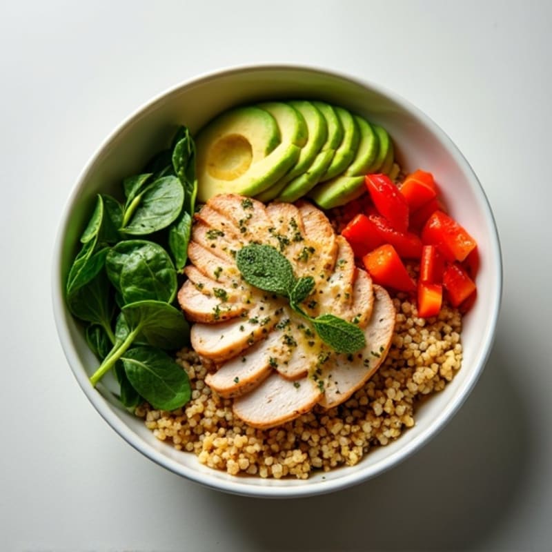 Herb-Roasted Turkey Breast with Quinoa Power Bowl