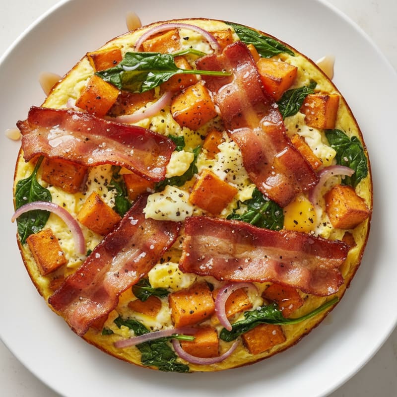 Golden Maple-Glazed Bacon & Egg Bake