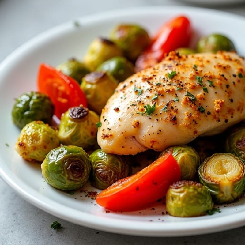 Sheet Pan Lemon Herb Roasted Chicken and Crispy Roasted Vegetables