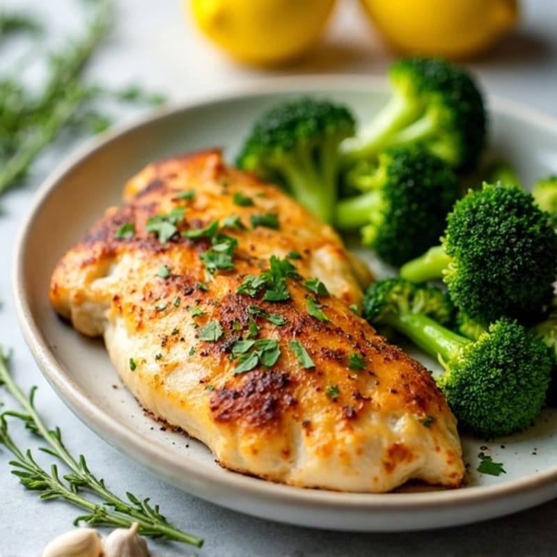 Sheet Pan Lemon Herb Chicken with Tender Roasted Broccoli
