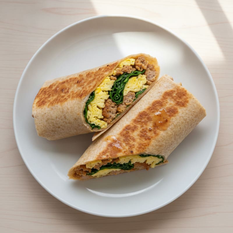 Savory Egg and Turkey Sausage Breakfast Wrap