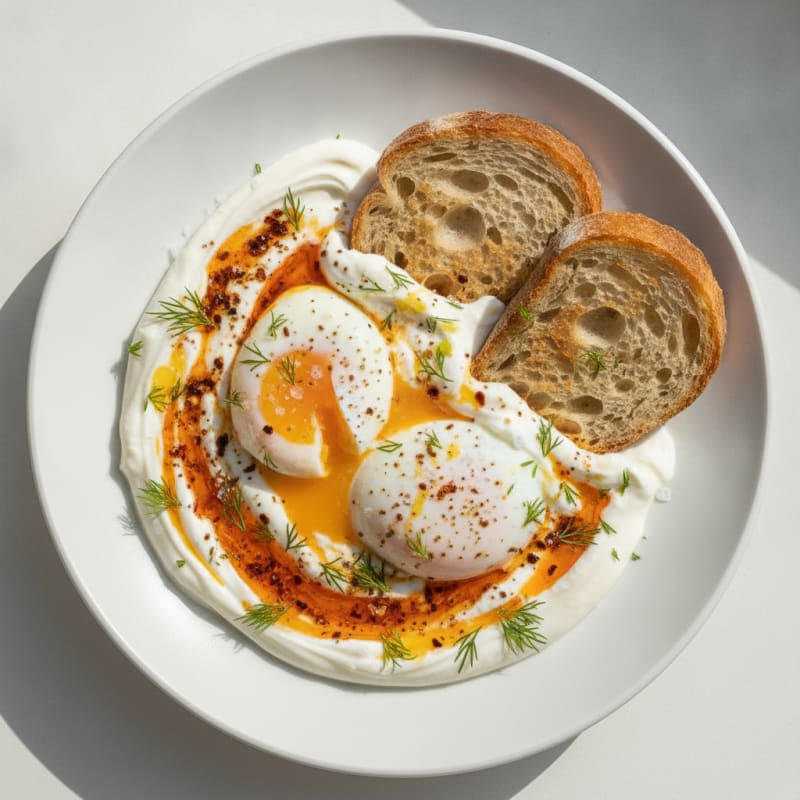 Turkish Eggs with Garlic Yogurt