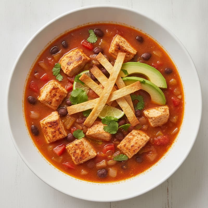 Hearty Chicken Tortilla Soup