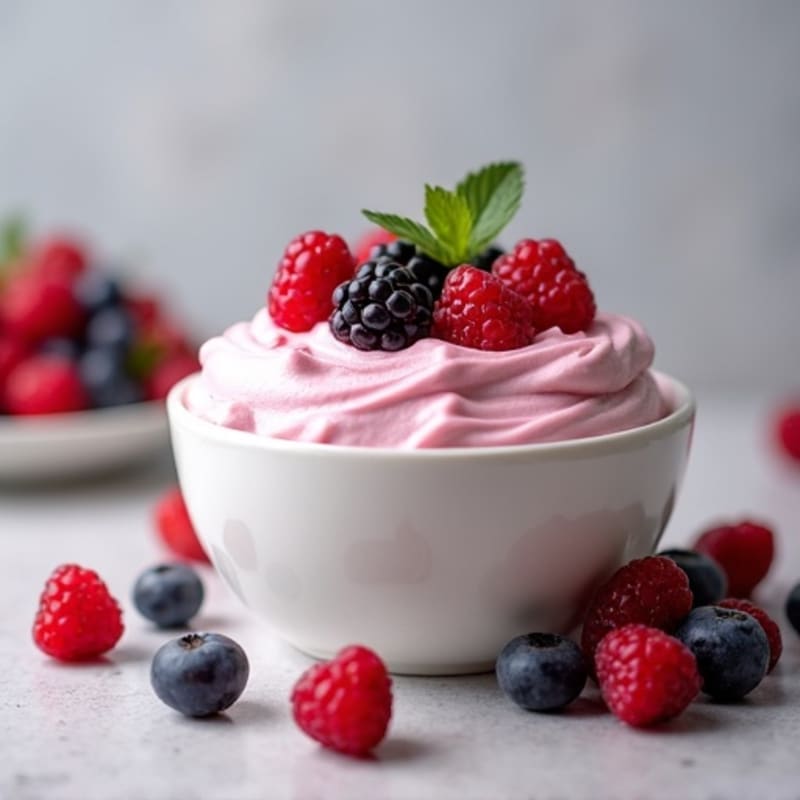 Silky Protein Yogurt with Mixed Berries