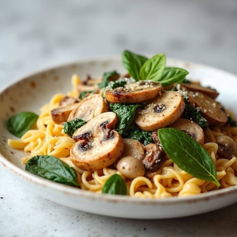 Creamy Truffle Mushroom Protein Pasta