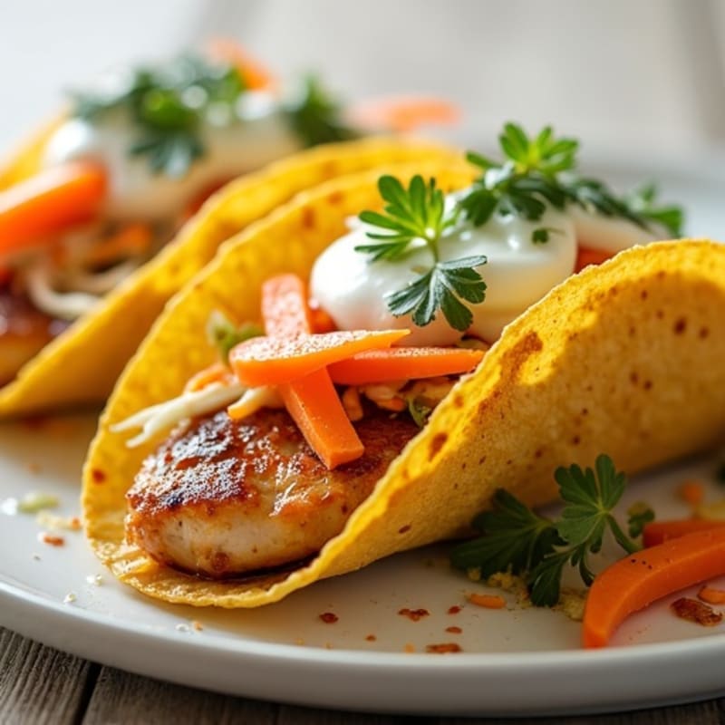 Ginger-Soy Glazed Chicken Tacos with Crunchy Slaw