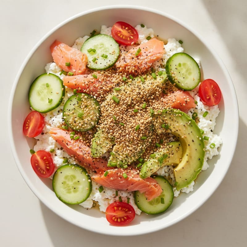 Savory Cottage Cheese with Everything Bagel Spice
