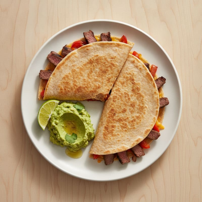 Carne Asada Quesadillas with Guacamole