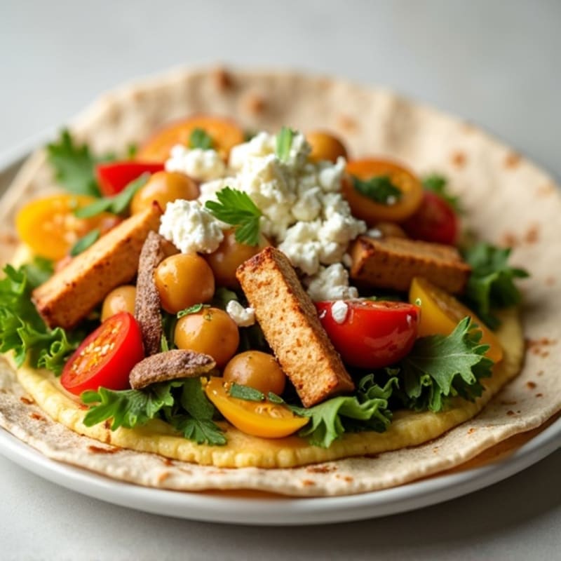 Creamy Hummus and Crunchy Veggie Wrap