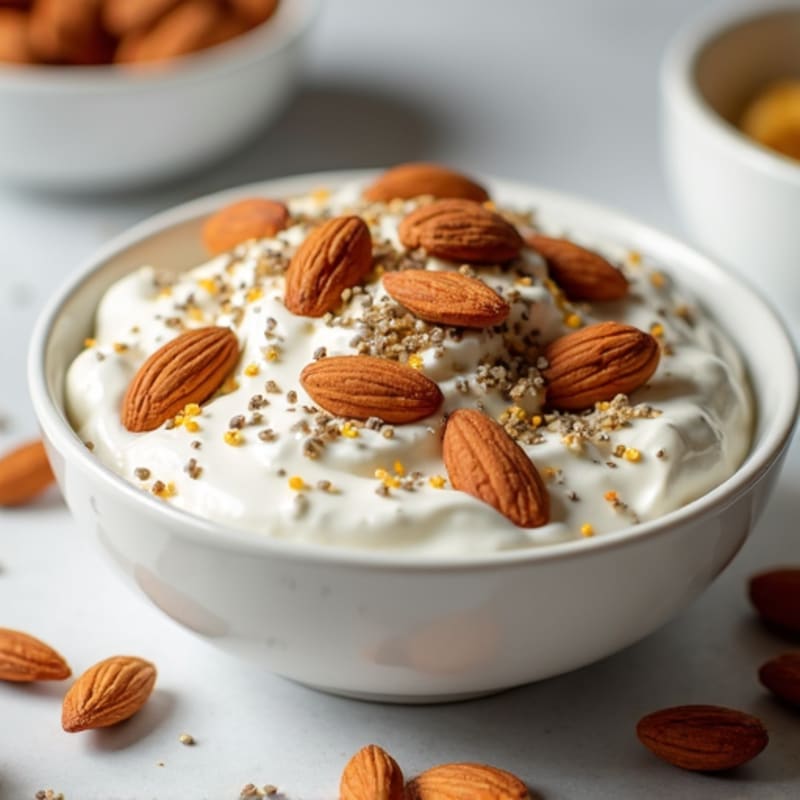 Greek Yogurt with Chia Seeds and Almonds