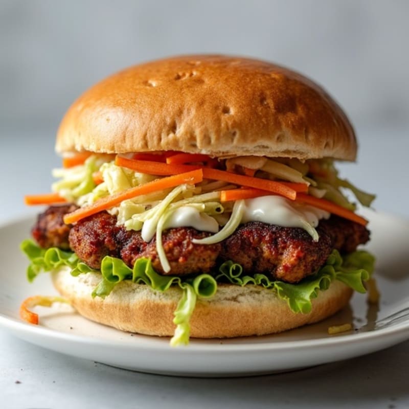Lean Smoky Brisket Sandwich with Fresh Slaw