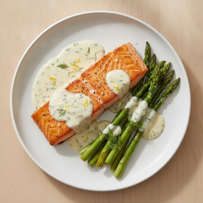Pan-Seared Salmon with Lemon-Dill Sauce