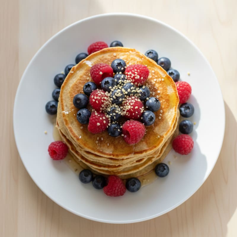 Sweet Protein Pancakes with Berries