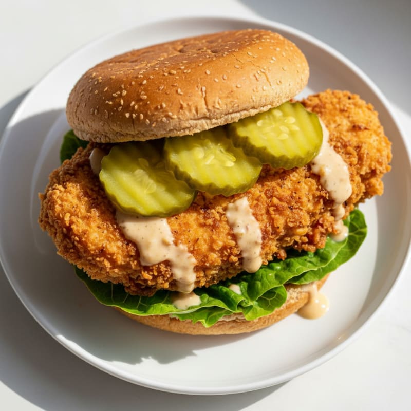 Buttermilk Fried Chicken Sandwich with Pickles