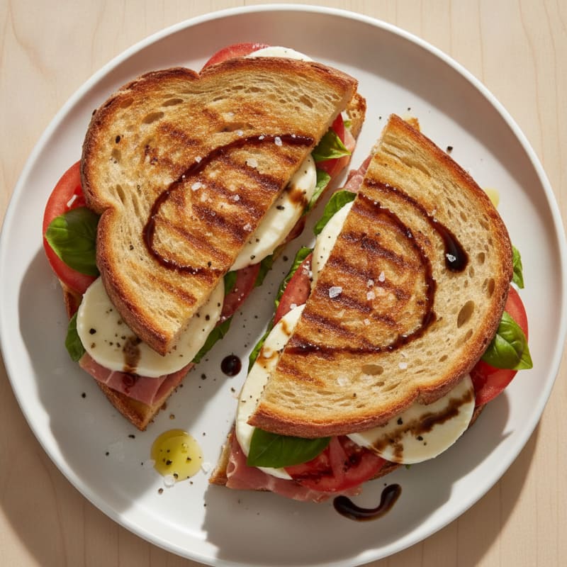 Grilled Caprese Prosciutto Sandwich