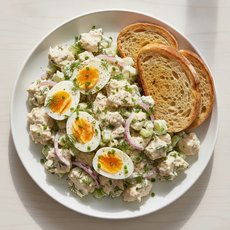 Herby Greek Yogurt Chicken and Egg Salad