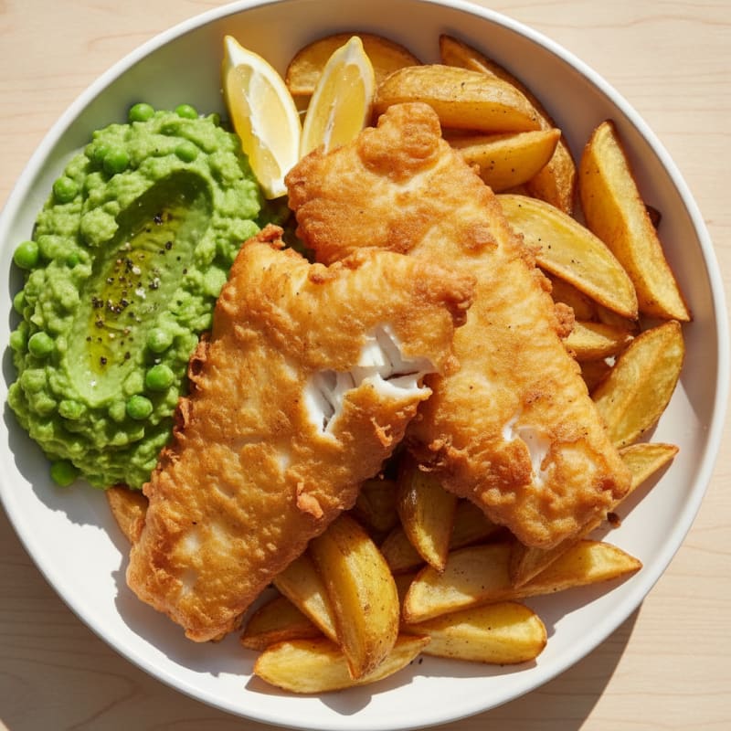 Beer-Battered Cod Fish and Chips