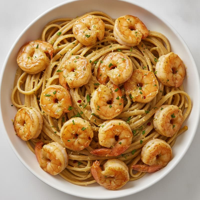 Garlic Butter Shrimp Scampi with Linguine
