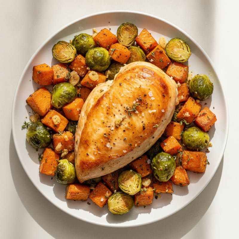 Garlic Herb Roasted Chicken with Root Vegetables