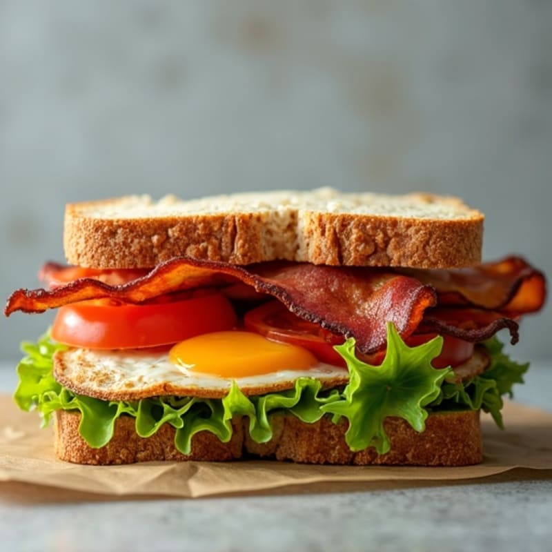 Crispy Turkey Bacon, Fresh Tomato, and Crunchy Lettuce Whole Grain Sandwich