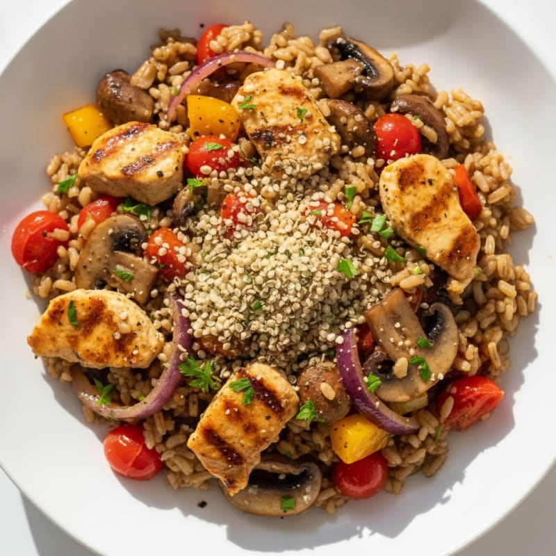 Harvest Vegetable and Hemp Heart Rice Bowl