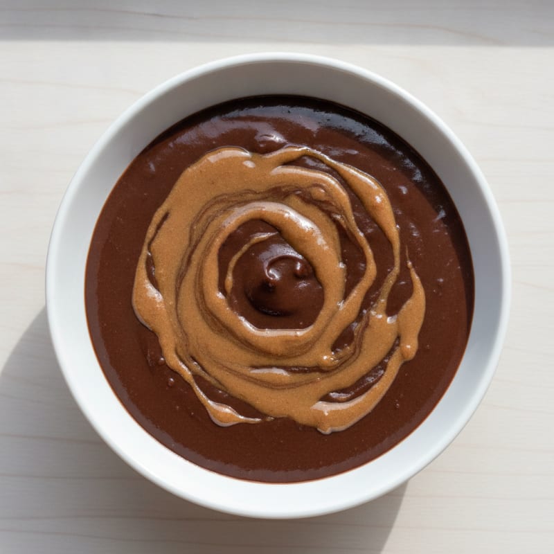 Creamy Chocolate Protein Pudding with Almond Butter Swirl