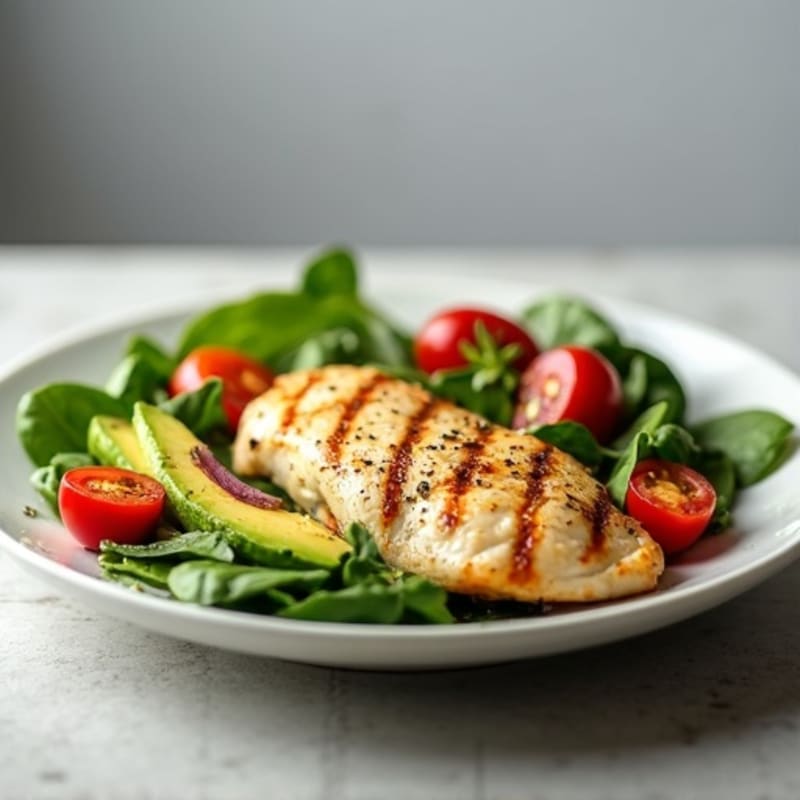 Grilled Chicken with Creamy Avocado Salad