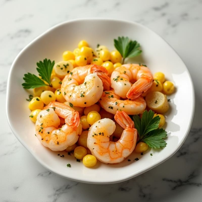 Lemon Garlic Steamed Seafood with Fresh Corn and Potatoes