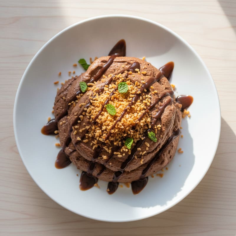 Silky Chocolate Protein Mousse with Toasted Coconut